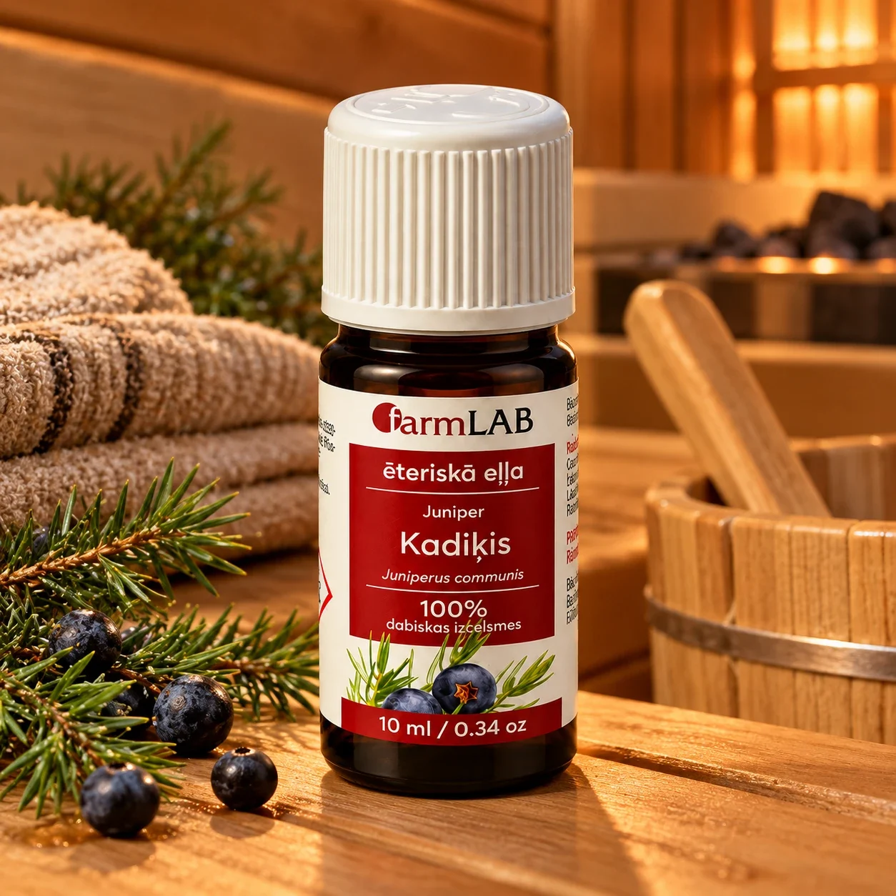 Ēteriskās eļļas pirtij – Kadiķa ēteriskā eļļa 10 ml — attēls 2
