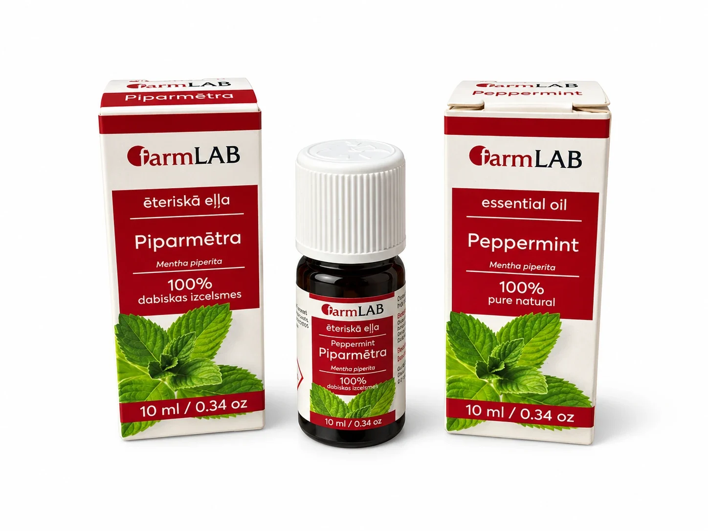 Piparmētru ēteriskā eļļa 10 ml – aromterapijai un pirts labsajūtai — attēls 2