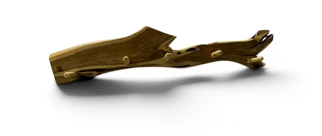 Kadiķa koka sienas pakaramais, 52 × 10 cm