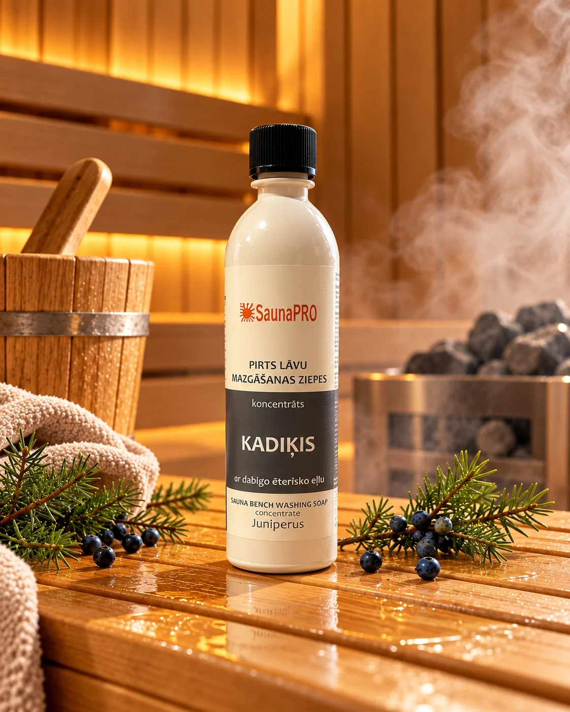 Kadiķa pirts lāvu mazgāšanas ziepju koncentrāts ar dabīgo ēterisko eļļu — attēls 2